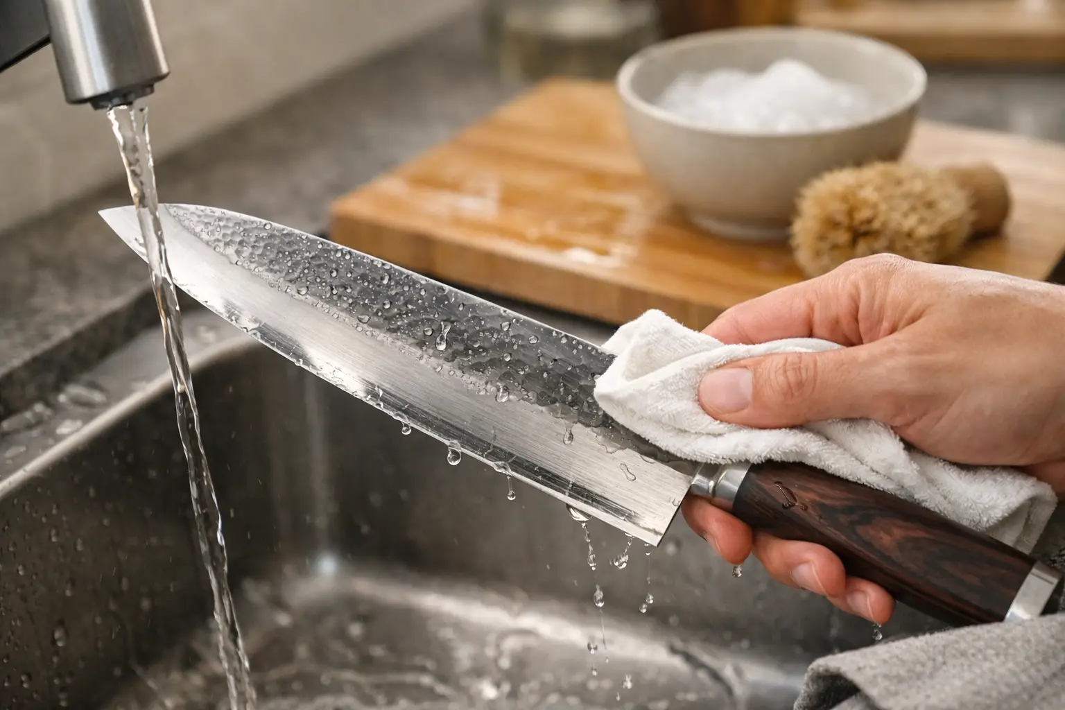 How to Clean Japanese Chef Knife Properly