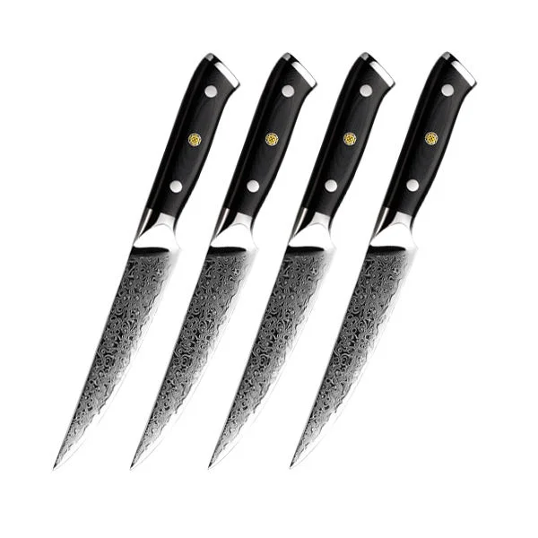 Suma 4.5" Damascus Steel Steak Knife Set 4 pieces ステーキナイフ